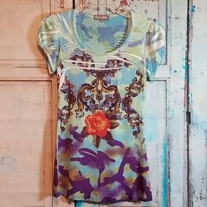 💥🎪Ocean Blue Floral Top